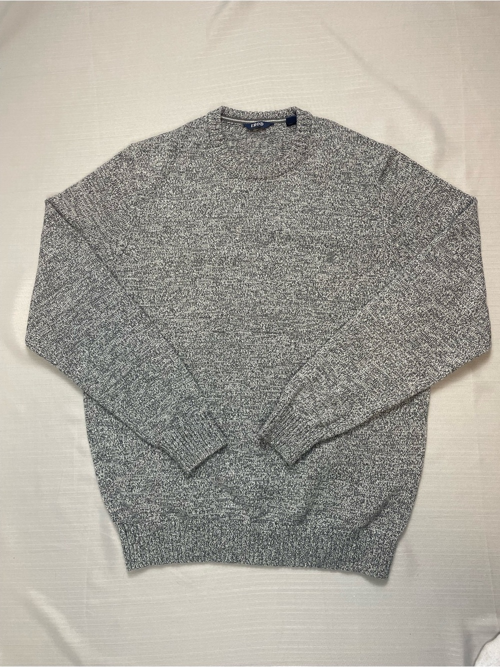 IZOD Men's Grey Marl Crewneck Knit Sweater - Size L